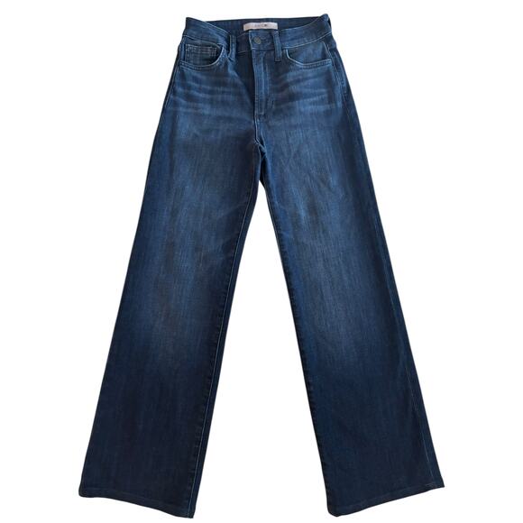 JOE'S WIDE LEG FULL LENGTH DARK BLUE JEANS NWOT SIZE 23 - Picture 1 of 8